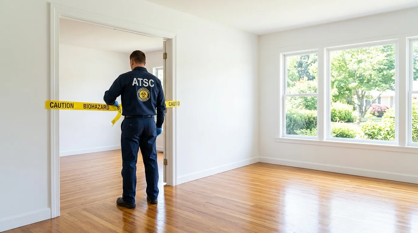 Certified biohazard cleanup crew performing Crime Scene Cleanup in Alief